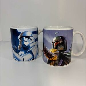 Star Wars Galerie Coffee Mugs Storm trooper R2D2 Boba Fett - Lot Of 2